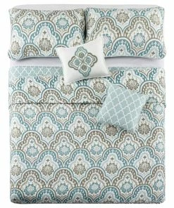 BNF Home Tivoli Ikat Quilted 5 Piece Bed Spread Set, Teal Aqua, Floor Touching King 12 BNF Home Tivoli Ikat Quilted 5 Piece Bed Spread Set, Teal Aqua, Floor Touching King -Bare Sales Store 5a01811a0216e51a 6600 w800 h800 b1 p0