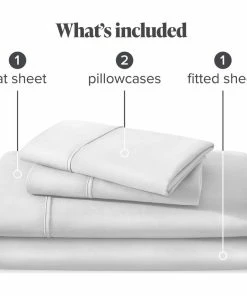 Bare Home Side Pocket Sheet Set, 1800 Ultra-Soft Microfiber, Double, White, King -Bare Sales Store 5a01a9ea0255e53c 4477 w800 h800 b1 p0