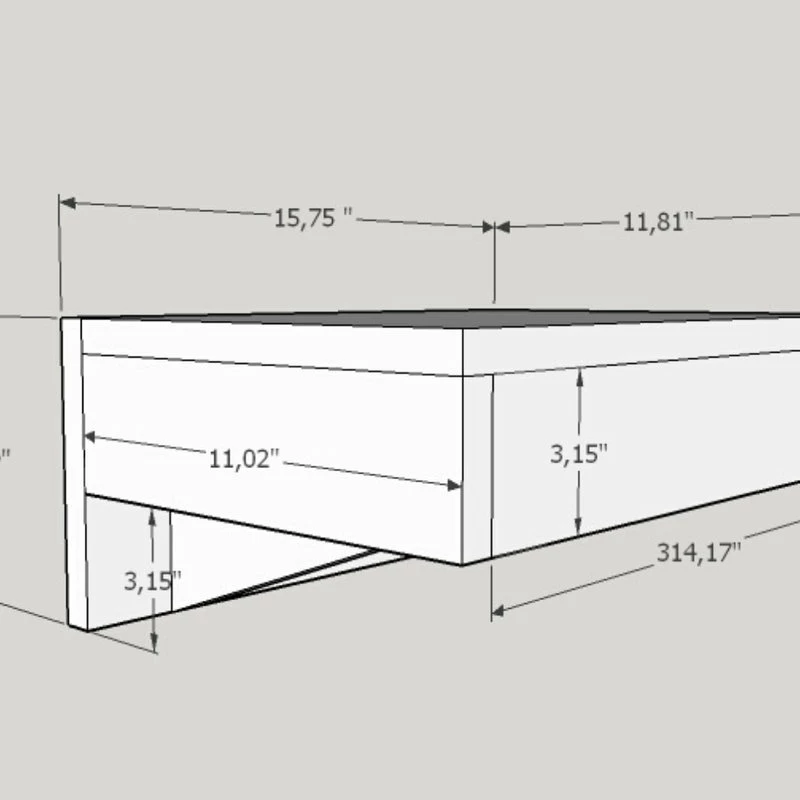 Woodek Design Bo Floating Nightstand With Drawer, Bedside Table, Beach Style Nightstand, White 5 Woodek Design Bo Floating Nightstand With Drawer, Bedside Table, Beach Style Nightstand, White - Image 5