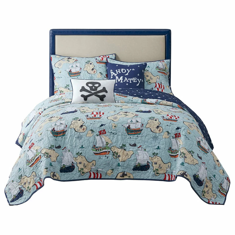Olliix Kids Pirate Adventure Comforter/Coverlet Set With Dec Pillows, Twin 1 Olliix Kids Pirate Adventure Comforter/Coverlet Set With Dec Pillows, Twin
