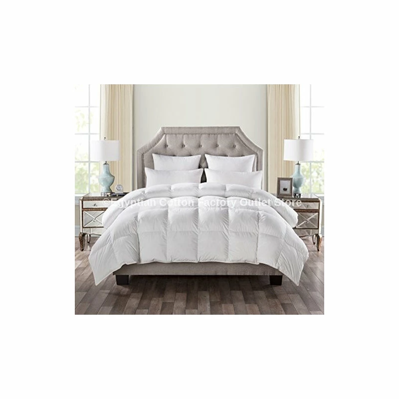 Egyptian Bedding Luxurious White Down Alternative Comforter 750FP, 50 Oz, King 2 Egyptian Bedding Luxurious White Down Alternative Comforter 750FP, 50 Oz, King - Image 2