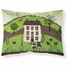The-store Folk Art Country House Fabric Standard Pillowcase