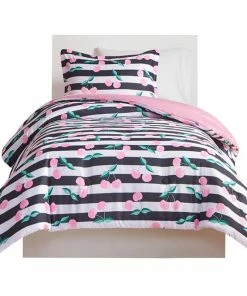 Olliix Mi Zone Kids Polyester Printed Comforter Set With Pink And Black MZK10-243