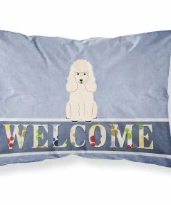 The-store Poodle White Welcome Fabric Standard Pillowcase