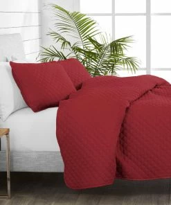 Bare Home Diamond Stitched Coverlet Set, Red, Full/Queen 7 Bare Home Diamond Stitched Coverlet Set, Red, Full/Queen -Bare Sales Store 639135890fd90b27 0263 w800 h800 b0 p0