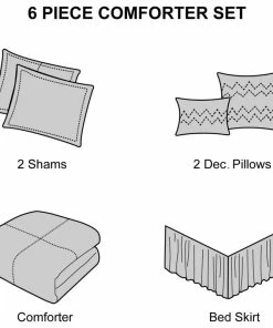 Nanshing America Daphne 6-Piece Comforter Set, Dot, Gray, King -Bare Sales Store 64e102cb03bdf90e 1570 w800 h800 b1 p0