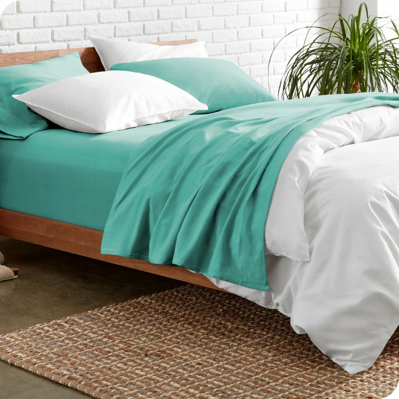 Bare Home Full XL 1800 Microfiber Sheet Set, Turquoise 5 Bare Home Full XL 1800 Microfiber Sheet Set, Turquoise - Image 5