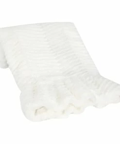 Lambs & Ivy Signature White Ruffled Lux Minky/Jersey Chevron Baby Blanket -Bare Sales Store 67c1b3b90e4377fe 3053 w800 h800 b1 p0