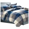 BNF Home Buffalo Washed Cotton 3-Piece Duvet Set, Royal Blue, King
