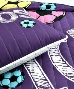 Lush Décor Girls Soccer Kick Quilt Set, Purple, Twin, 4 Piece -Bare Sales Store 6991f9cf0f60cb6f 9685 w800 h800 b0 p0