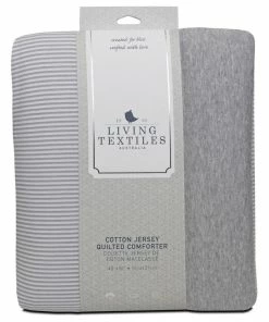Living Textiles Quilted Comforter, Grey Marl, Grey Heathered Stripes -Bare Sales Store 6c91eae40d5fffa5 7780 w800 h800 b1 p0