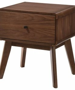 Vig Furniture Inc. Modrest Marshall Mid-Century Modern Walnut Nightstand