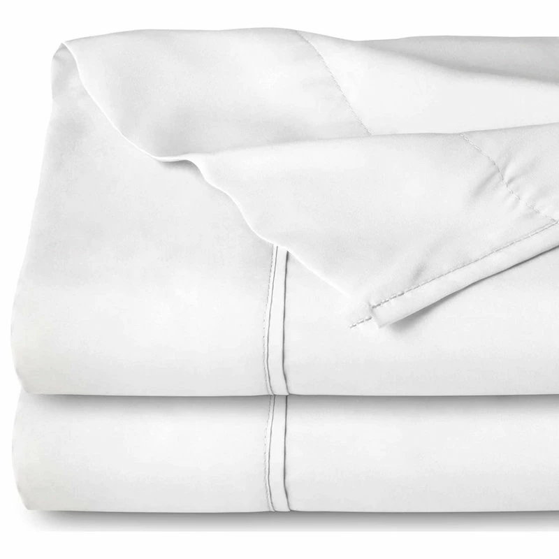 Bare Home Flat Top Sheets - Multi-Pack, White, Full, Set Of 2 1 Bare Home Flat Top Sheets - Multi-Pack, White, Full, Set Of 2