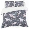 Designart Watercolor Unicorn Pattern Modern Teen Duvet Cover Set, King