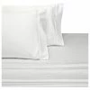 Royal Tradition 2PC 600 TC Solid 100% Cotton Pillowcases, White, Standard