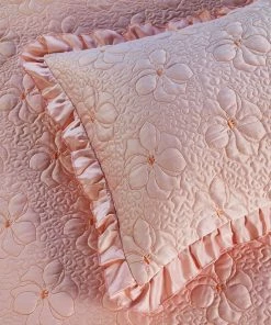 BNF Home Matte Satin Ruffle 4 Piece Bed Spread Set, Pink, Queen -Bare Sales Store 6f314bfe02fa0fa9 5575 w800 h800 b0 p0