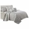 BNF Home Birdsong 6-Piece Bed Spread Set, Gray, Cal King
