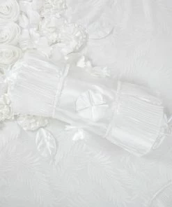 Tache Home Fashion 6-Piece White Sweet Victorian Satin Comforter Bedding Set, King -Bare Sales Store 7131735a00abd712 8058 w800 h800 b0 p0