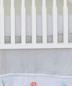 The Little Acorn Fox Dot Fitted Sheet, Gray With White Dots -Bare Sales Store 71916bbf071e6b63 7645 w800 h800 b0 p0