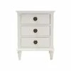 Baxton Studio Venezia French-Inspired Rustic Whitewash Wood 3-Drawer Nightstand