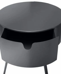 Meridian Furniture Bali Metal Side Table/Nightstand, Gray -Bare Sales Store 72e15a6d0274123e 4534 w800 h800 b1 p0