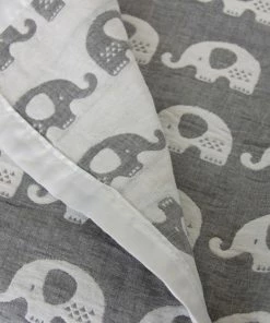 Living Textiles Cotton Muslin Jacquard Blanket, Grey Elephant -Bare Sales Store 738145ab0d5fffe1 4111 w800 h800 b0 p0
