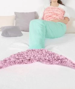Lush Décor Mermaid Ruffle Mermaid Shape Sherpa Throw Pink/Purple Single 30x75 -Bare Sales Store 7391056709e8db55 7291 w800 h800 b0 p0