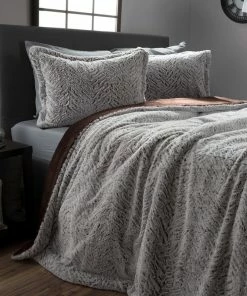 Lavish Home Faux Fur Comforter And Sham Set 3 Piece Mink Faux Fur, King -Bare Sales Store 744192dc0919f0cb 2275 w800 h800 b0 p0