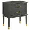 Elements Picket House Furnishings Brody Side Table With Dark Charcoal Finish CTBN150NS