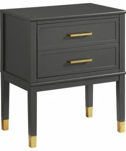 Elements Picket House Furnishings Brody Side Table With Dark Charcoal Finish CTBN150NS