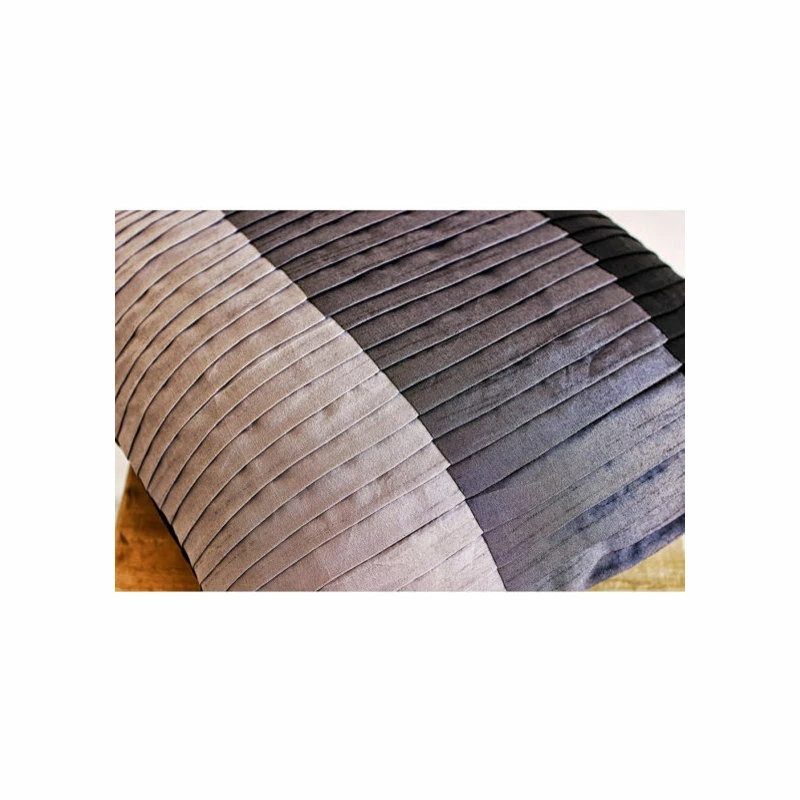 The HomeCentric Black Color Block & Pintucks 26"x26" Silk Euro Sham, Dark Secret 3 The HomeCentric Black Color Block & Pintucks 26"x26" Silk Euro Sham, Dark Secret - Image 3