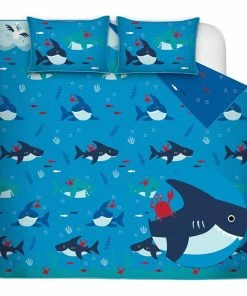 Safdie & Co. 3-piece Polyester Shark Double Queen Quilt Set In Multi-Color