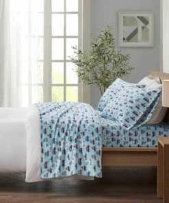 True North By Sleep Philosophy 100% Cotton Printed Sheet Set, Tn20-0468 -Bare Sales Store 788159df02a9dbec 2888 w800 h800 b0 p0