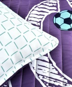 Lush Décor Girls Soccer Kick Quilt Set, Purple, Full/Queen, 5 Piece -Bare Sales Store 797134630f60cb4e 9597 w800 h800 b0 p0
