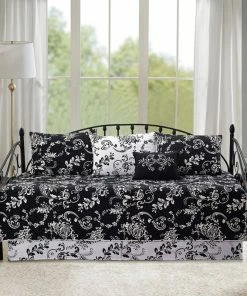 BNF Home La Boheme 6-Piece Quilted Daybed Set, Black -Bare Sales Store 7991d4050cdc0e44 7521 w800 h800 b0 p0