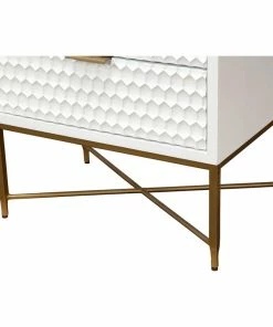 Origins By Alpine White Pearl Wood 2 Drawer Nightstand In White -Bare Sales Store 7b41360c0e6bdc7f 6056 w800 h800 b1 p0