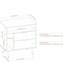 Walker Edison 25" Modern Storage Side Table - Dark Walnut -Bare Sales Store 7c8179850dc9ebb6 3145 w800 h800 b1 p0