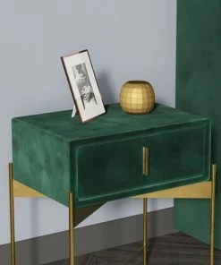 HOMARY Green Bedroom Nightstand With Drawer Velvet Upholstered Bedside Table 10 HOMARY Green Bedroom Nightstand With Drawer Velvet Upholstered Bedside Table -Bare Sales Store 7ca168cf00ed6ffd 1180 w800 h800 b0 p0