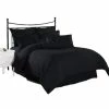 Luxury Egyptian Linens Black Stripe California King Down Alternative Comforter 8-Piece