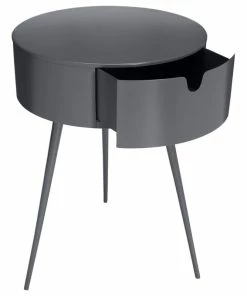 Meridian Furniture Bali Metal Side Table/Nightstand, Gray -Bare Sales Store 7fc173f40274123c 4534 w800 h800 b1 p0