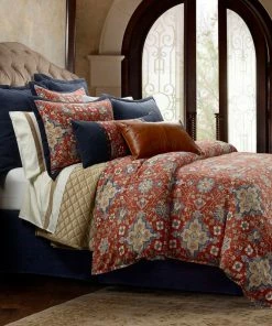 HiEnd Accents Melinda Washed Linen Comforter Set, 3 PC, King