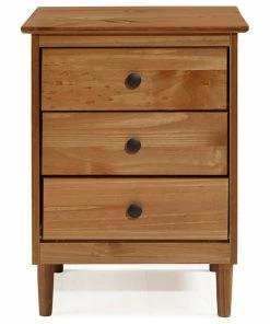 Walker Edison Classic Midcentury Modern 3-Drawer Solid Wood Nightstand, Caramel 9 Walker Edison Classic Midcentury Modern 3-Drawer Solid Wood Nightstand, Caramel -Bare Sales Store 80f111350b6b4dba 3653 w800 h800 b1 p0