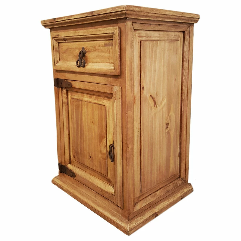 Pina Elegance Traditional Rustic Nightstand, Left Side 3 Pina Elegance Traditional Rustic Nightstand, Left Side - Image 3