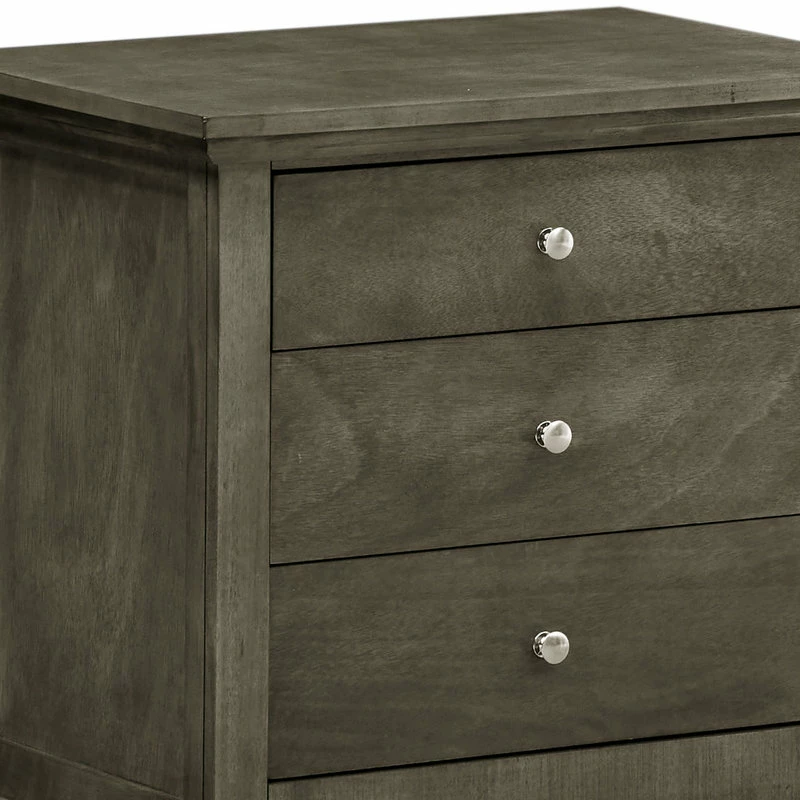 Glory Furniture Whitley 3-Drawer Nightstand, Gray 6 Glory Furniture Whitley 3-Drawer Nightstand, Gray - Image 6