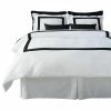 LaCozi Cotton Sateen Modern Hotel Black White Duvet Cover Set, Queen