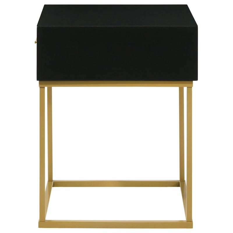 LuXeo USA Catalina 1 Drawer Night Stand, Black 5 LuXeo USA Catalina 1 Drawer Night Stand, Black - Image 5