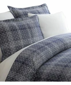 Ienjoy Home Home Collection Premium 3 Piece Polka Dot Printed Duvet Cover Set, Queen, Navy