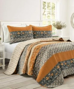 Lush Décor Royal Empire Quilt, Yellow/Gray, King -Bare Sales Store 8431d3cd0f64dd73 1262 w800 h800 b0 p0