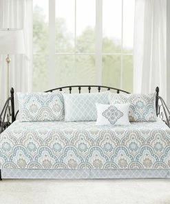BNF Home Tivoli IKAT 6-Piece Quilted Daybed Set, Teal
