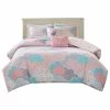 Olliix Kids Cotton Comforter/Duvet Cover/Coverlet Set, Pink, Twin, Comforter